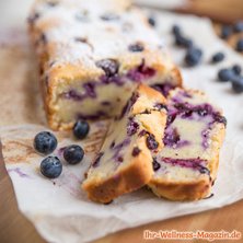 Saftiger, schneller Low Carb Blaubeer-Vanillekuchen