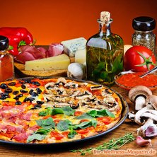 Low-Carb-Pizza Vier Jahreszeiten