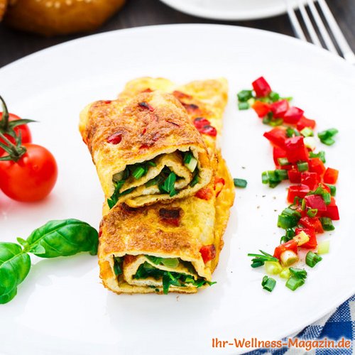 Low Carb Paprika-Omelett mit Kräutern