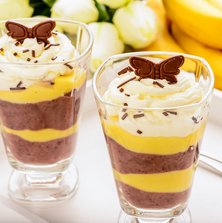 Cremiger Low Carb Schoko-Bananen-Pudding
