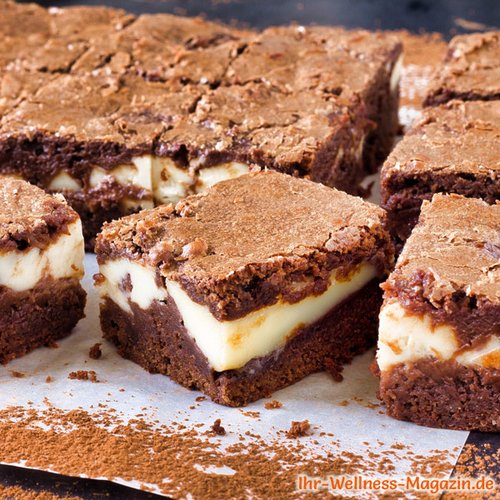 Low Carb Schoko-Cheesecake-Brownies