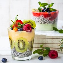 Low Carb Chia-Quark mit Vanillecreme