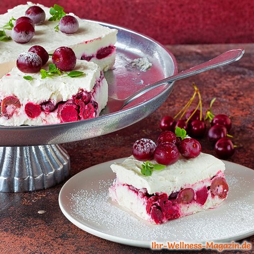 Low-Carb-Joghurttorte mit Kirschen