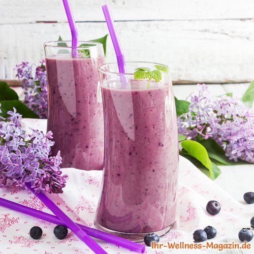 Cremiger Blaubeer-Eiweißshake