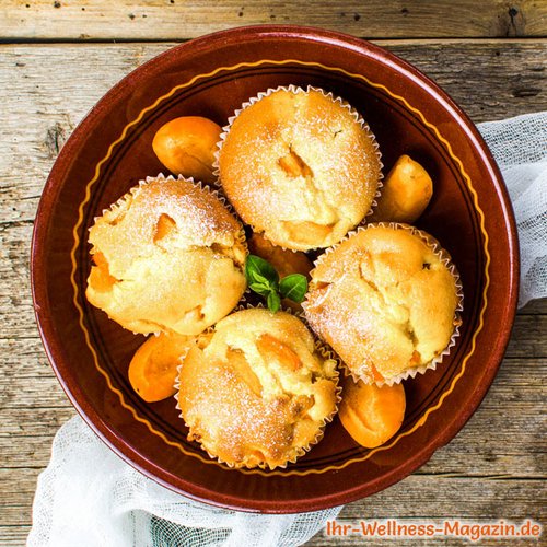 Saftige Low Carb Aprikosen-Quark-Muffins