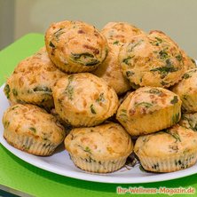 Protein-Muffins mit Lachs und Spinat