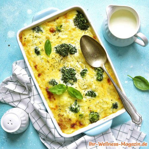 Low-Carb-Auflauf mit Blumenkohl und Brokkoli