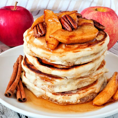 Low Carb Quark-Pancakes mit Apfelkompott