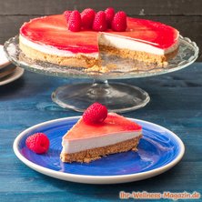 Leichter Low Carb Himbeer-Mascarpone-Kuchen