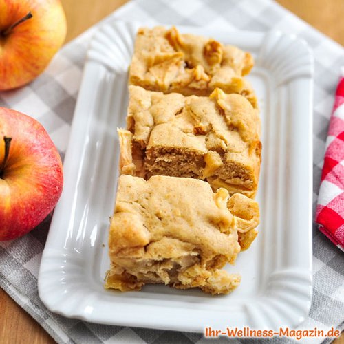 Gedeckter Low Carb Apfel-Mandelkuchen