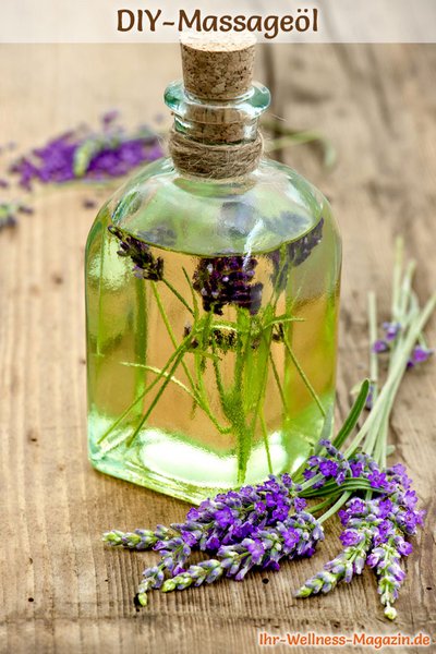 Rezept für beruhigendes Lavendel-Massageöl