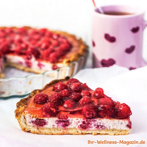 Fruchtige Low Carb Himbeertarte