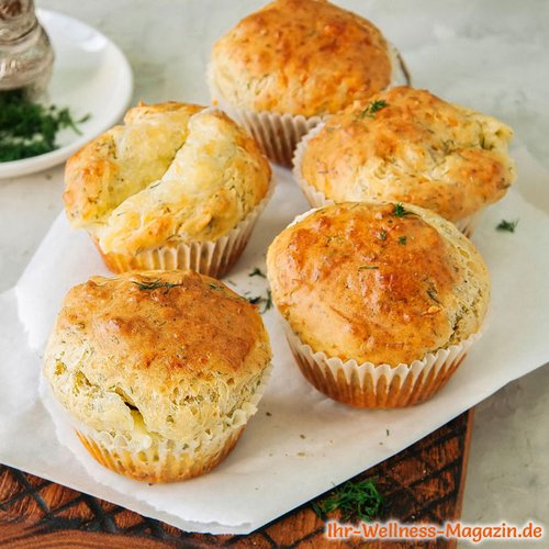 Protein-Muffins mit Quark und Käse