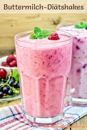 Buttermilch-Shake mit Himbeeren