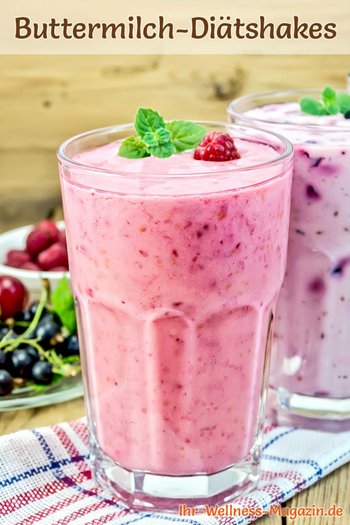 Buttermilch-Shake mit Himbeeren