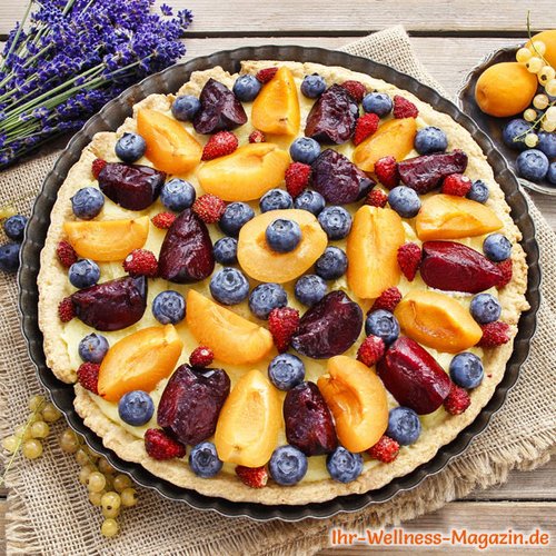 Low-Carb-Obstkuchen mit Pudding