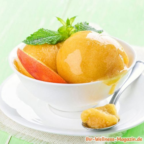 Low Carb Pfirsich-Sorbet selber machen