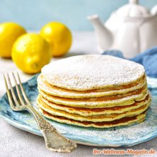 Low Carb Zitronen-Pfannkuchen mit Mohn
