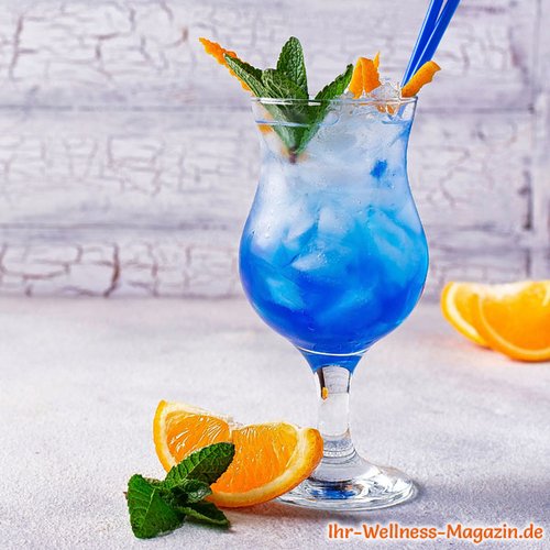 Blue-Lagoon-Mocktail - alkoholfreies Cocktail-Rezept