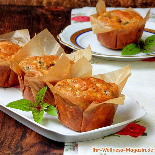 Protein-Muffins mit Pilzen und Quark