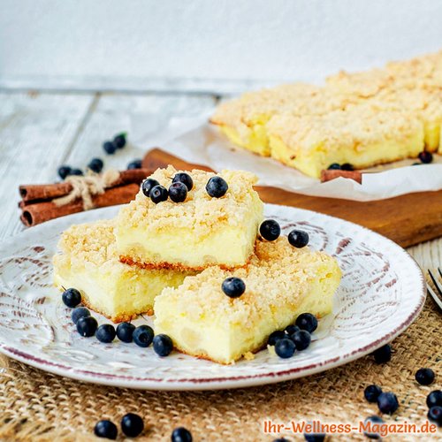 Protein-Puddingkuchen mit Streusel