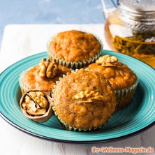 Saftige Low Carb Walnuss-Karotten-Muffins