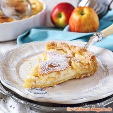 Cremiger Low Carb Apfel-Schmandkuchen