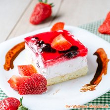 Leichte Low Carb Joghurt-Frucht-Schnitten