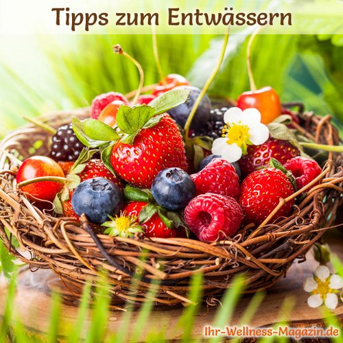 Entwässern mit Früchten