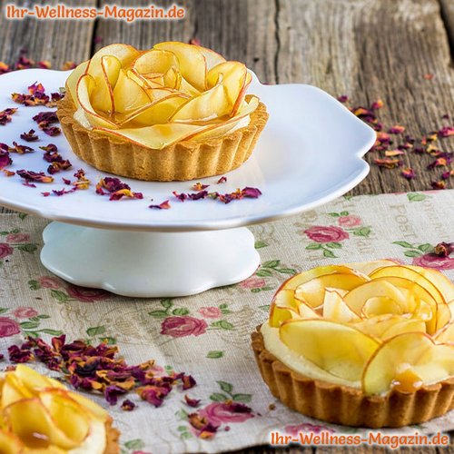 Low Carb Apfel-Tartelettes mit Vanillecreme