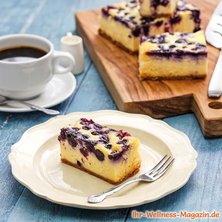 Leichter Low Carb Blaubeer-Käsekuchen