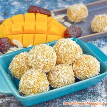 Mango-Kokos-Energy-Balls mit Cashews