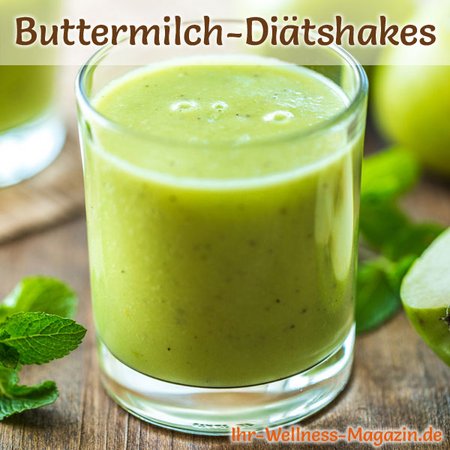 Grüner Buttermilch-Shake mit Spinat