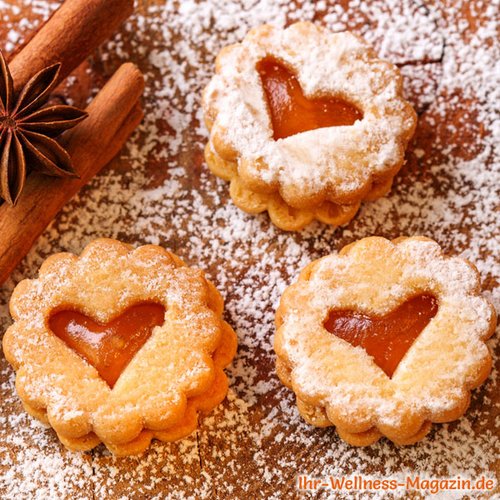 Low Carb Linzer Plätzchen mit Marzipan