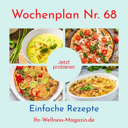 Wochenplan Nr. 68: Rezepte für Weißkohlauflauf, Currysuppe, gegrilltes Huhn mit Gemüse ...