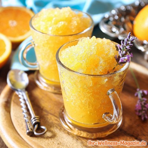 Orangen-Lavendel-Slushie selber machen