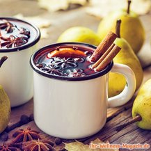 Roter Glühwein mit Birnensaft