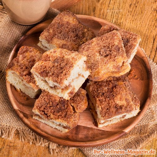 Saftiger Low-Carb-Zimtkuchen vom Blech