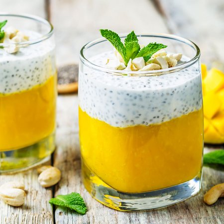 Low Carb Mango-Chia-Joghurt