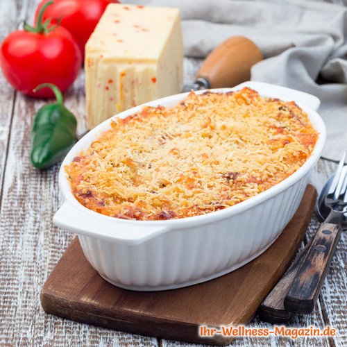 Low-Carb-Pasta-Auflauf mit Mozzarella