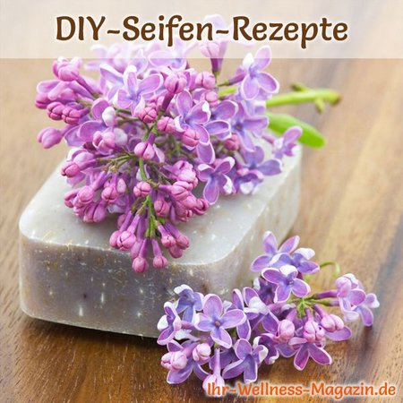 Seife herstellen - Seife mit Fliederduft selber machen