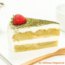 Leichter Low Carb Matcha-Kuchen