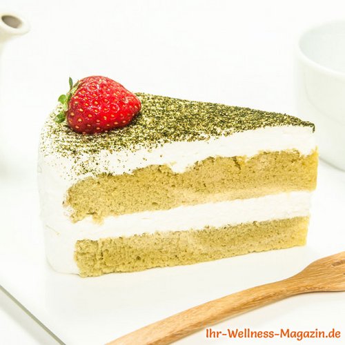 Leichter Low Carb Matcha-Kuchen