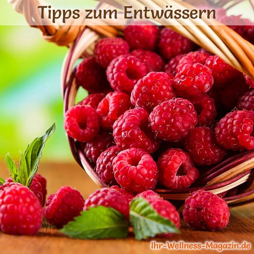 Entwässern mit Himbeeren