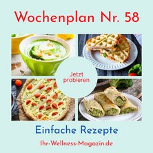 Wochenplan Nr. 58: Rezepte für Caprese-Waffel-Sandwich, Spargel-Quiche, Hähnchengeschnetzeltes ...
