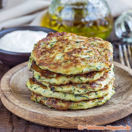 Low-Carb-Pancakes mit Zucchini und Joghurt