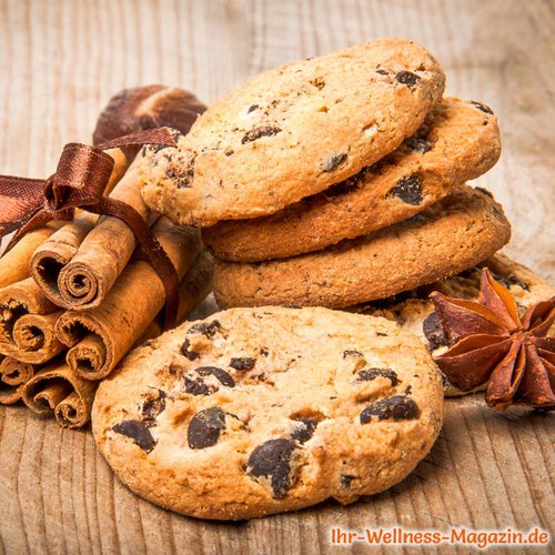Low Carb Anis-Zimt-Cookies mit Schokostückchen