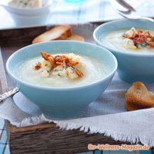 Blumenkohl-Käse-Suppe mit Speck