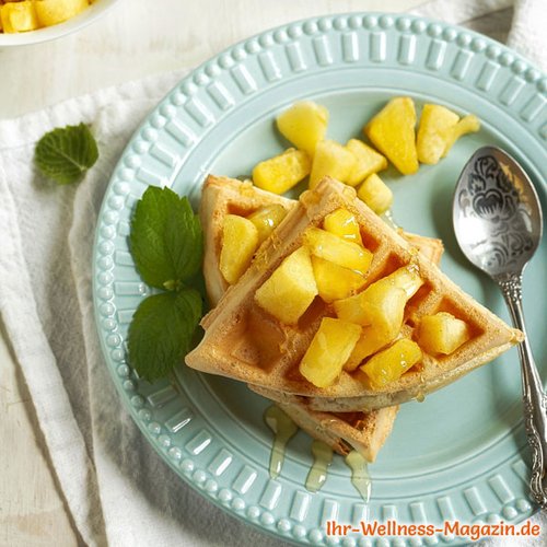 Protein-Skyr-Waffeln mit Ananas