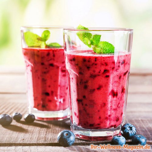 Cremiger Blaubeer-Kokos-Eiweißshake